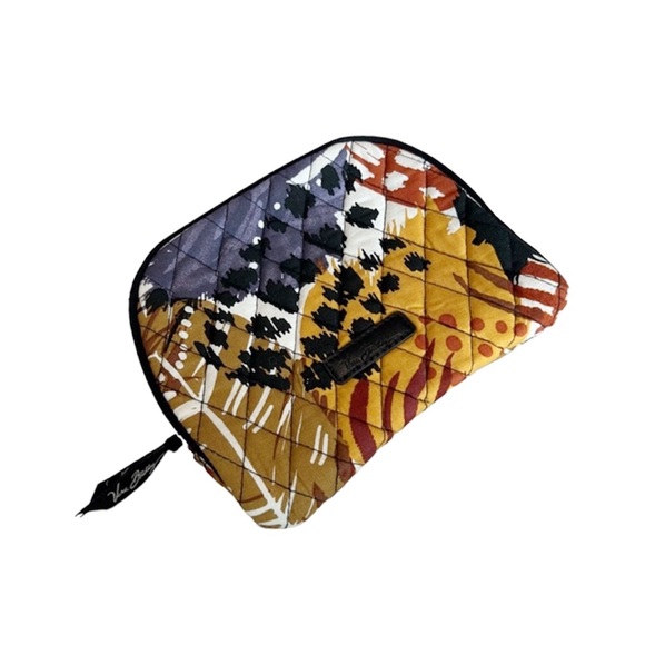 VERA BRADLEY Painted Feathers Print Quilted Cosmetic Pouch - Picture 1 of 11